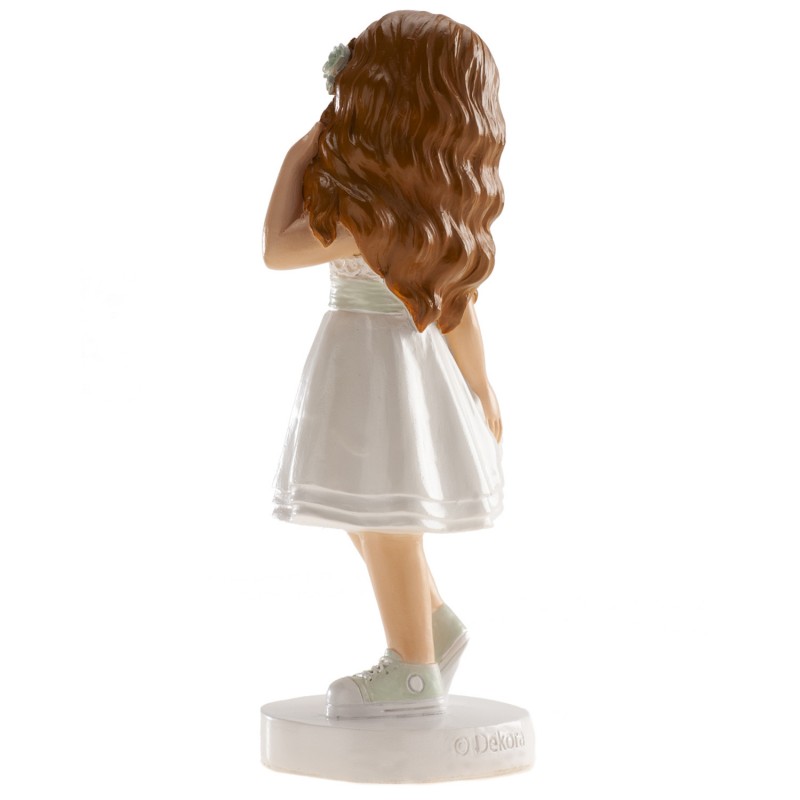 Figura per torta di Prima Comunione bambino abito blu - 15 cm per 7,30