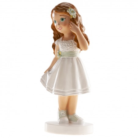 Figura di torta comunione bambina ana con abito corto