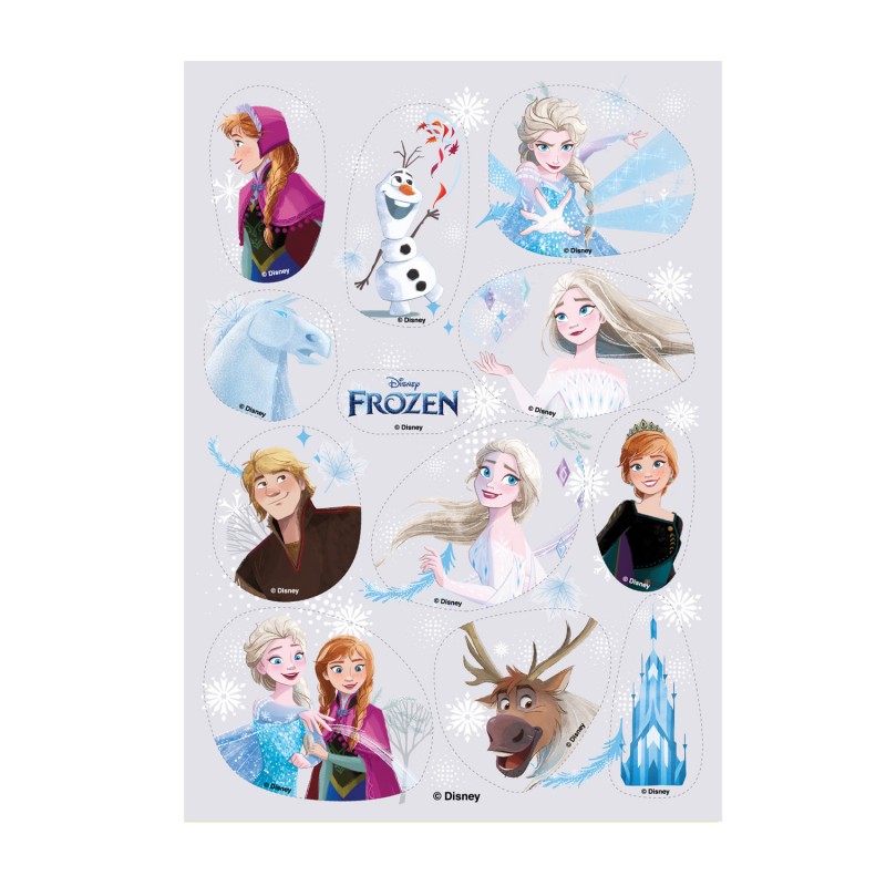 Decorazione commestibile ritagliabile per torte e cupcake frozen ii