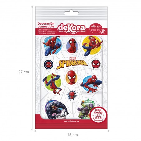 Decorazione commestibile ritagliata per torte e cupcake spider man