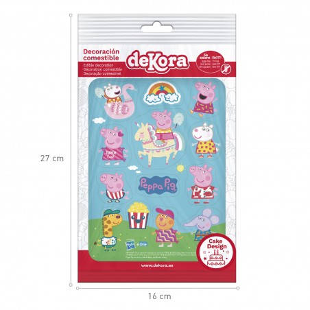 Decorazione commestibile ritagliata per torte e cupcake peppa pig