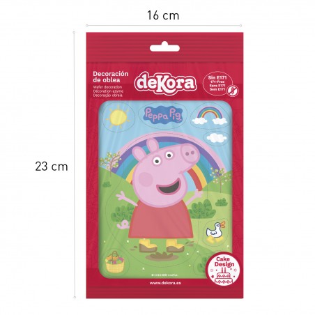 Sagoma di torta di wafer con peppa pig design