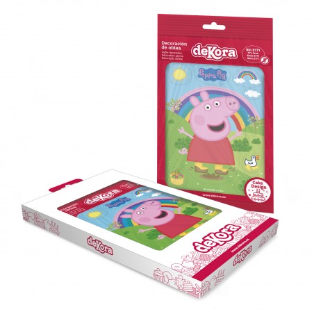 Sagoma di torta di wafer con peppa pig design