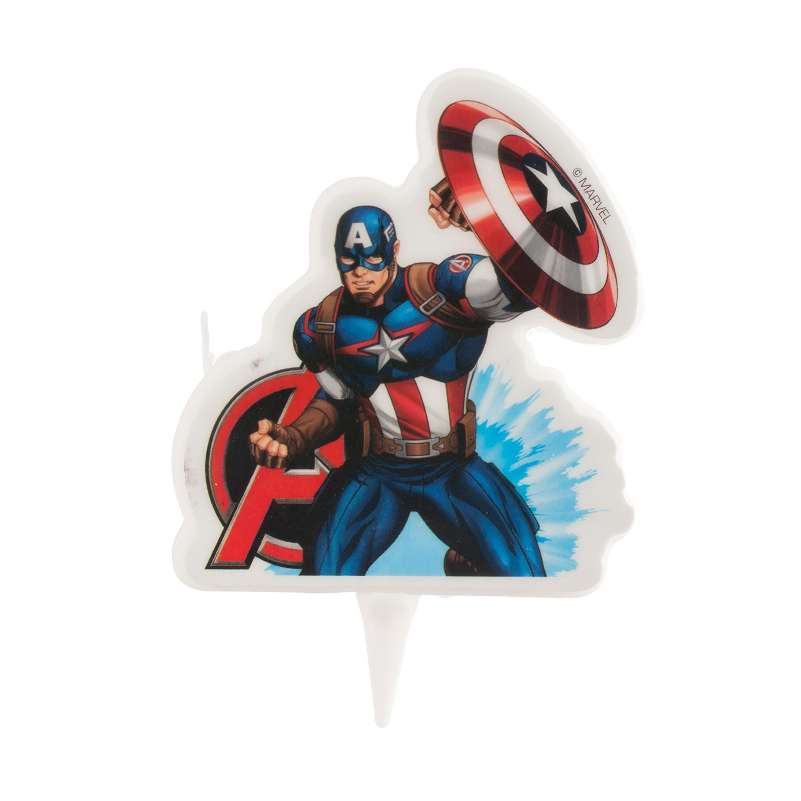 Candela di compleanno di avengers captain america design