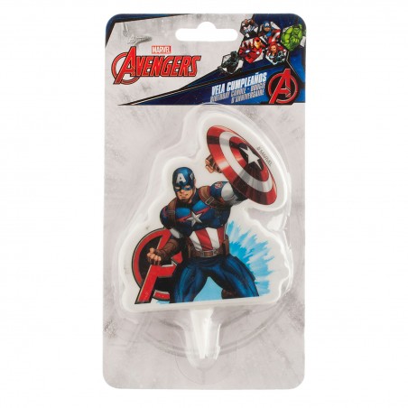 Candela di compleanno di avengers captain america design
