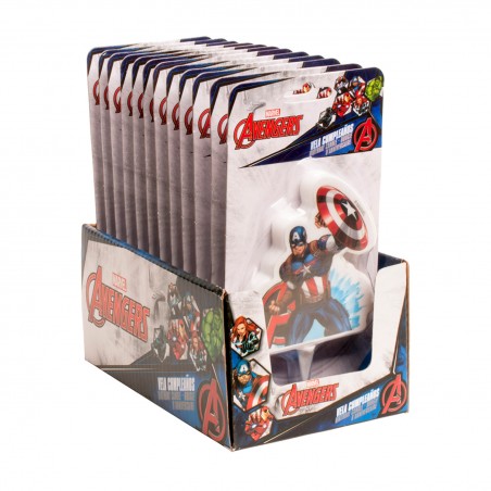 Candela di compleanno di avengers captain america design