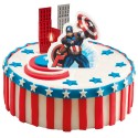 Candela di compleanno di avengers captain america design