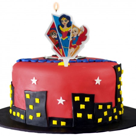 Candela di compleanno supereroine