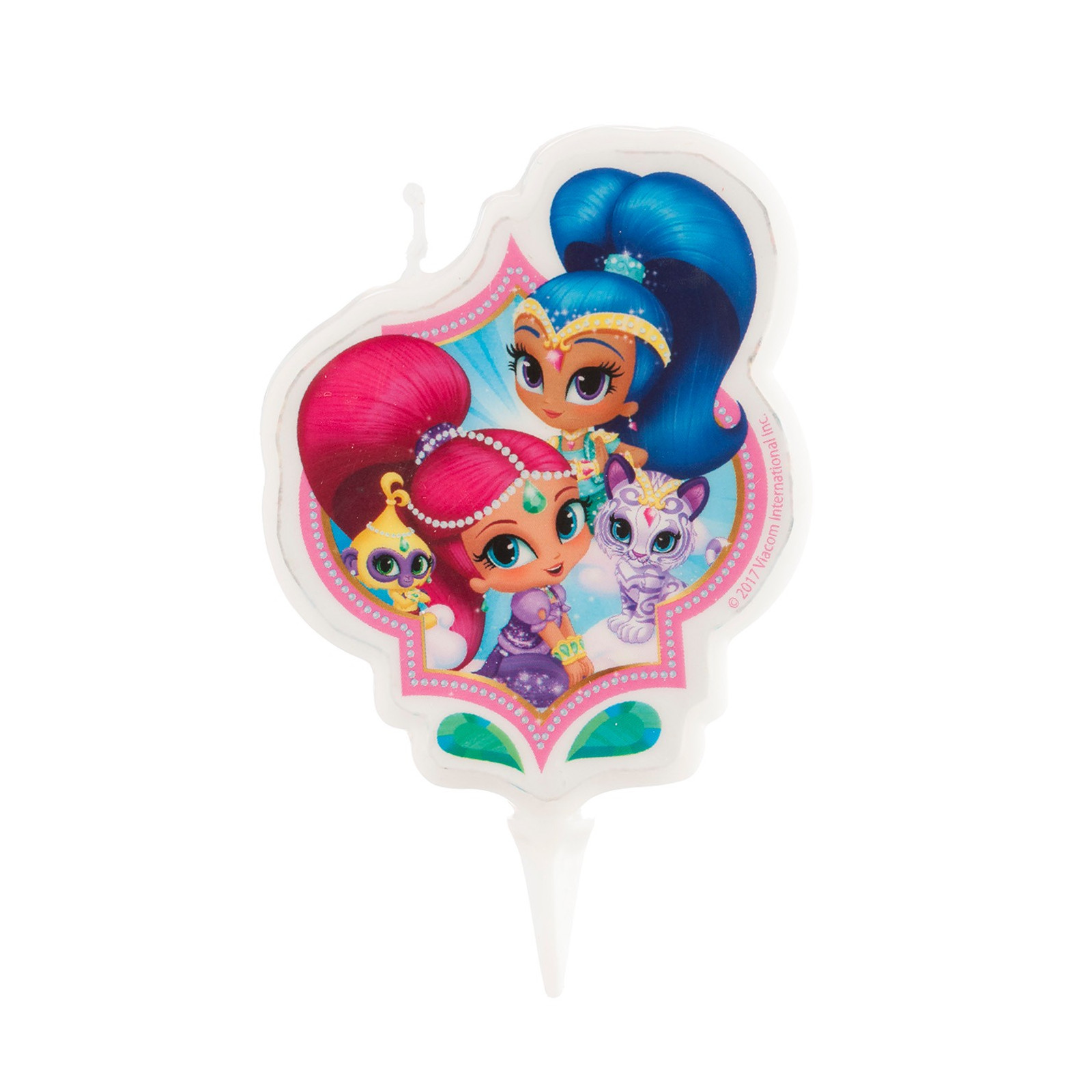 Candela per torta di compleanno con design shimmer and shine