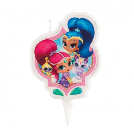 Candela per torta di compleanno con design shimmer and shine