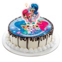 Candela per torta di compleanno con design shimmer and shine