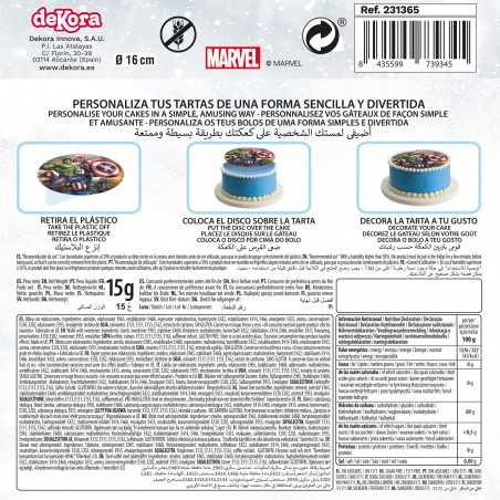Cialda commestibile per decorazione torte modello avengers