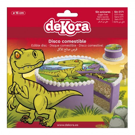 Disco Commestibile Dinosauro Per Torte - 16cm Senza Glutine E Vegano - Foto 10