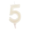 Candela fluorescente per compleanno numero 5