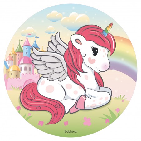 Oblea in foil per torte con design unicorno