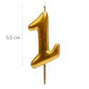 Candela numero 1 dorata Eleganza e brillantezza per la tua celebrazione