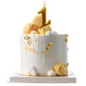 Candela numero 1 dorata Eleganza e brillantezza per la tua celebrazione