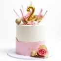 Candela numero 2 dorata Brillio ed eleganza per la tua torta