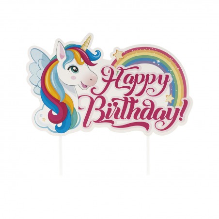 Topper unicorno per decorazione della torta di compleanno