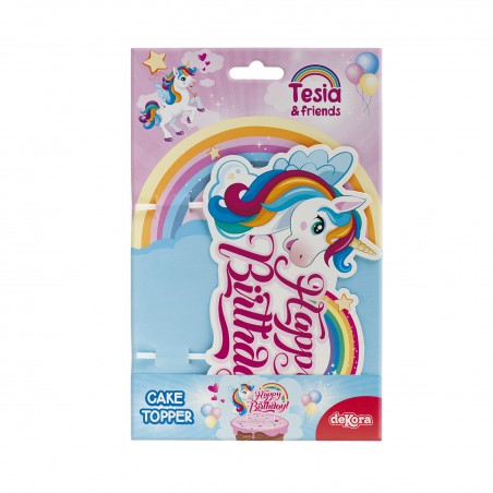Topper unicorno per decorazione della torta di compleanno