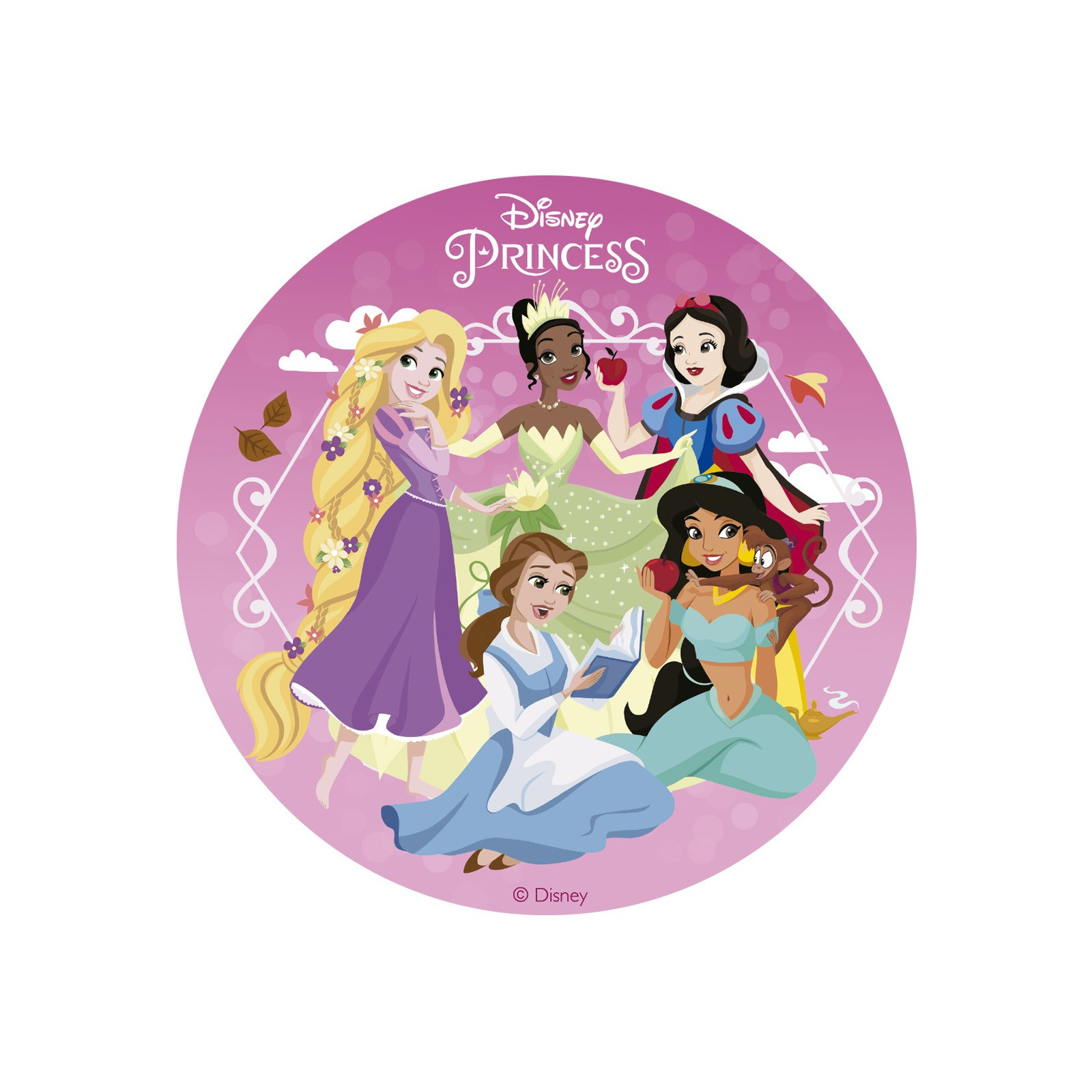 Cialda commestibile per decorare torte con design delle principesse