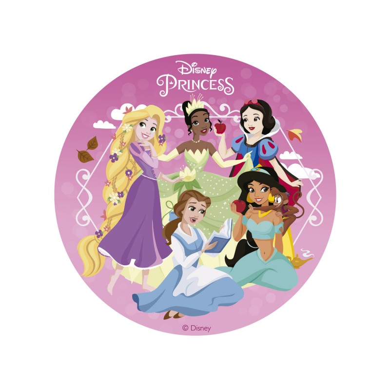 Cialda commestibile per decorare torte con design delle principesse