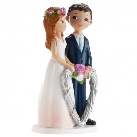 Figura di torta per matrimonio sposi cuore