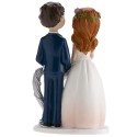 Figura di torta per matrimonio sposi cuore