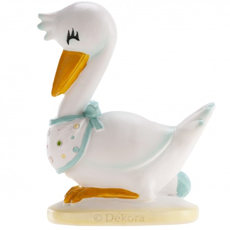 Figura per torta cicogna per battesimo o baby shower
