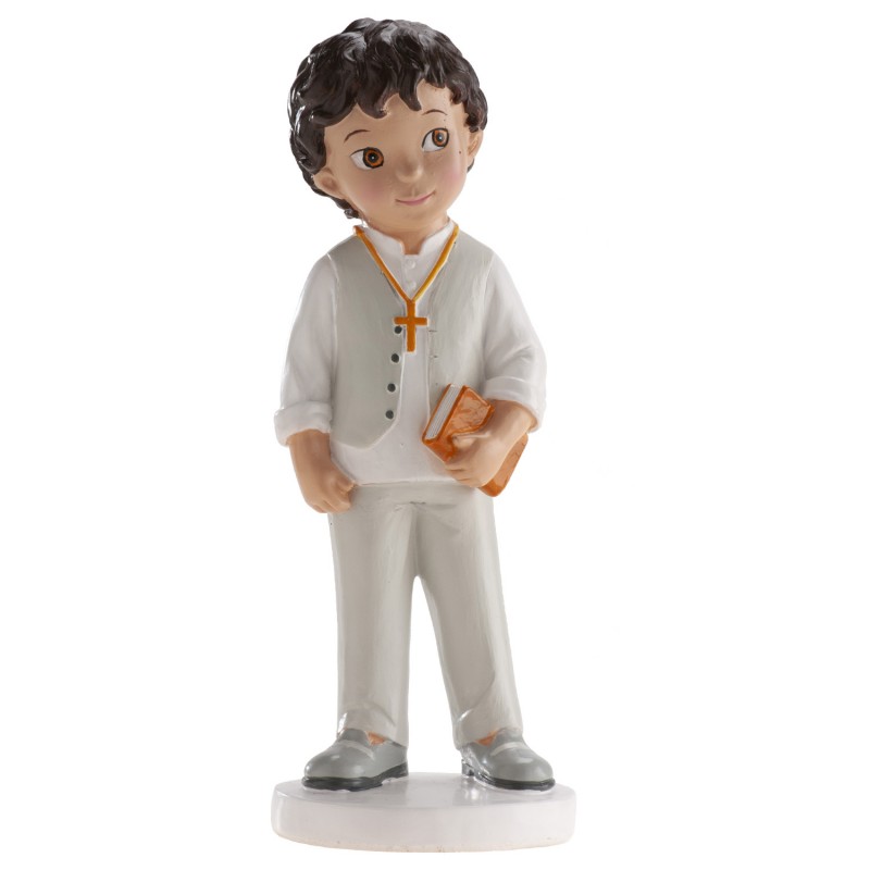 Figura di torta per comunione bambino bruno