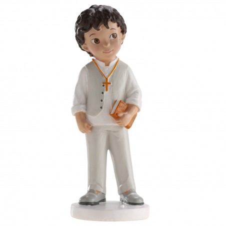 Figura di torta per comunione bambino bruno