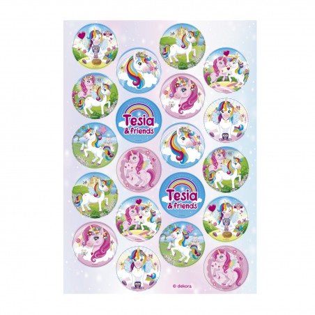 Pacchetto da 20 mini dischi unicorni