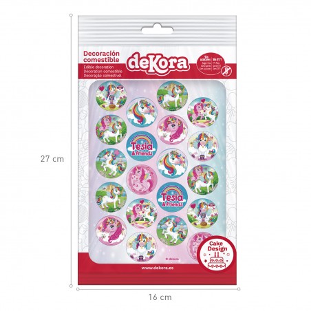 Pacchetto da 20 mini dischi unicorni
