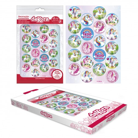 Pacchetto da 20 mini dischi unicorni
