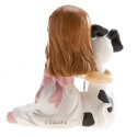 Figura di torta comunione ragazza con cagnolino
