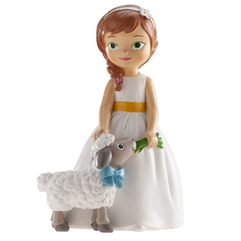 Figura di torta bambina comunione con pecora