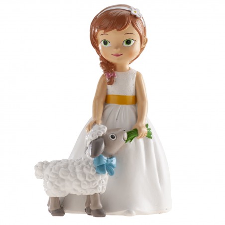 Figura di torta bambina comunione con pecora