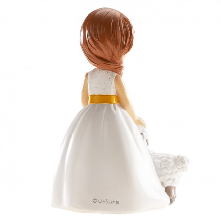 Figura di torta bambina comunione con pecora