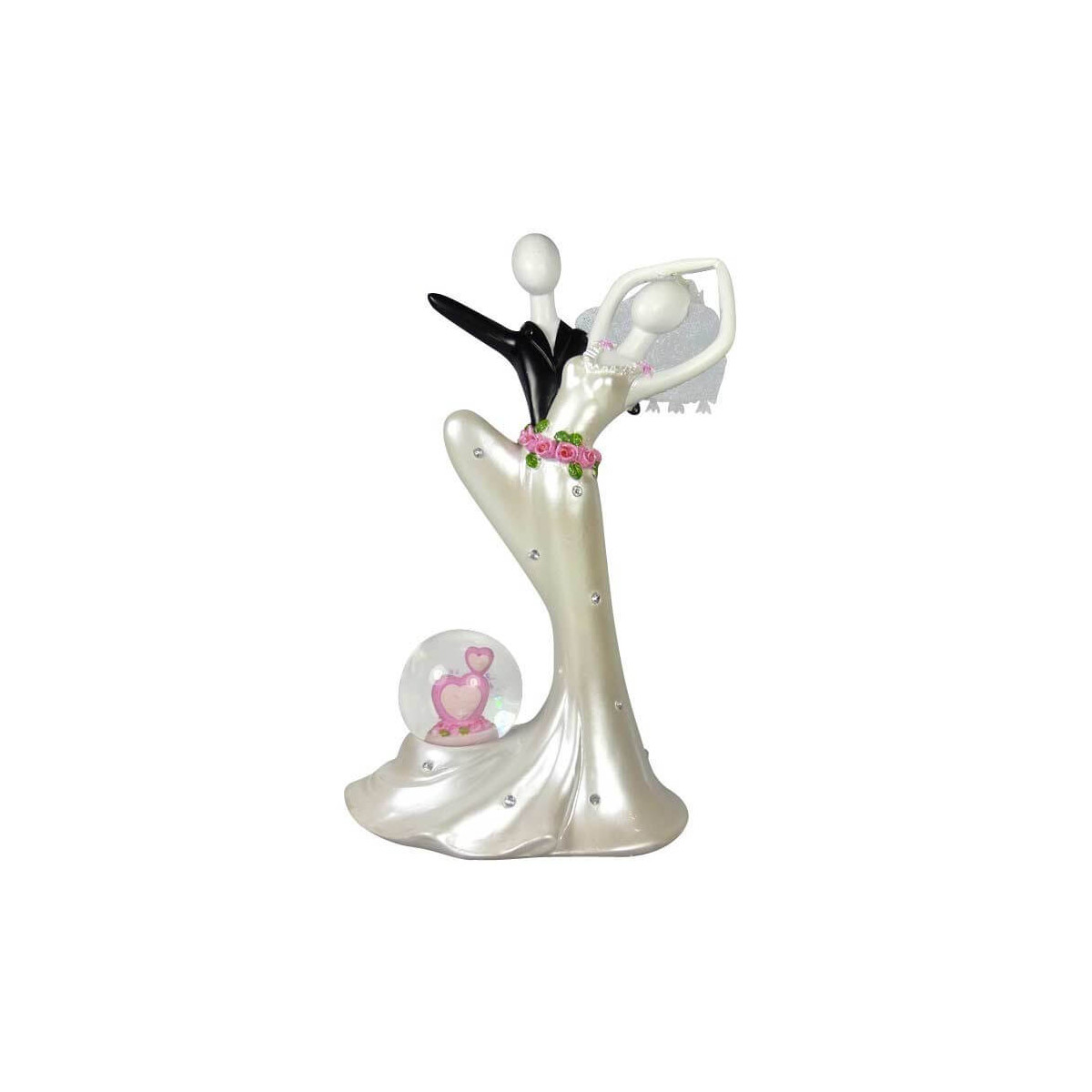 Figura di sposi eleganti per dettagli invitati matrimonio