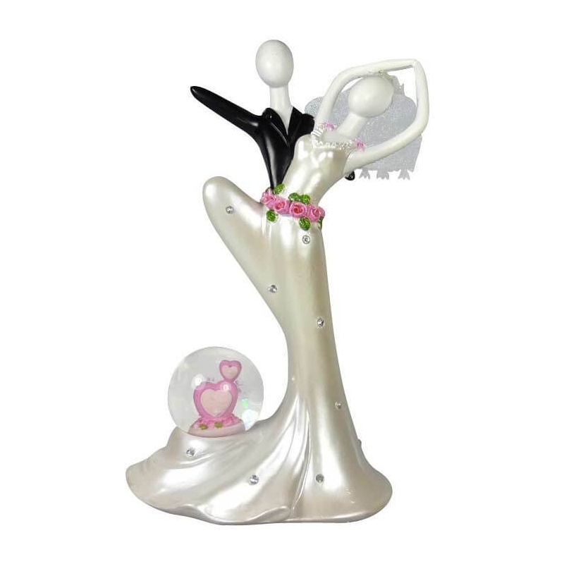 Figura di sposi eleganti per dettagli invitati matrimonio