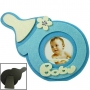 Cornice fotografica in feltro per dettagli del battesimo bambino