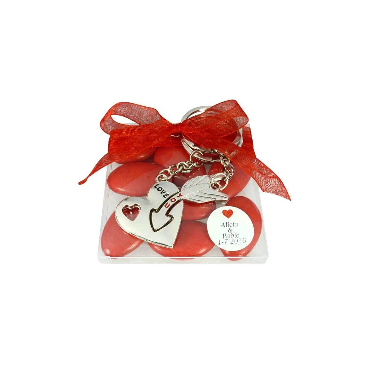 Portachiavi personalizzato per matrimonio doppio