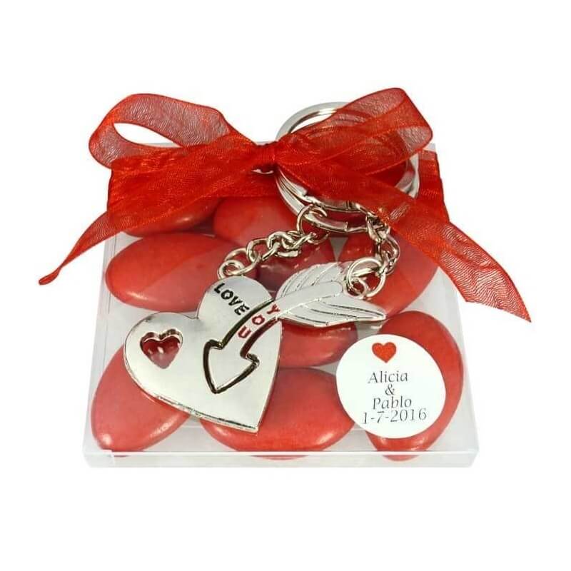 Portachiavi personalizzato per matrimonio doppio