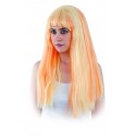 Parrucca Cleopatra con ciocche arancioni e bionde