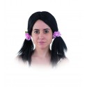 Trecce parrucca con fiori