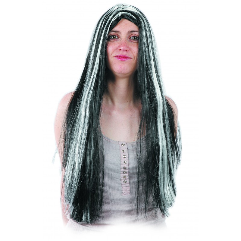 Parrucca hippie con ciocche bianche