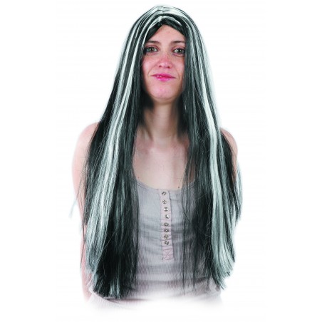 Parrucca hippie con ciocche bianche