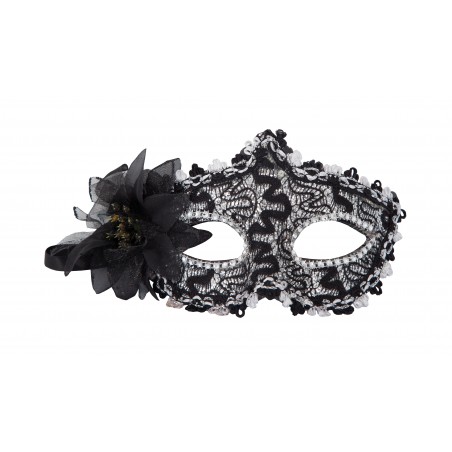 Maschera di pizzo con fiore