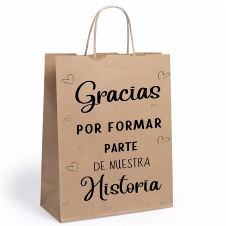 Borsa Kraft con frase Grazie per essere parte della...