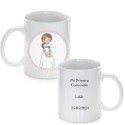 Tazza per la comunione personalizzata per bambine con frase e nome